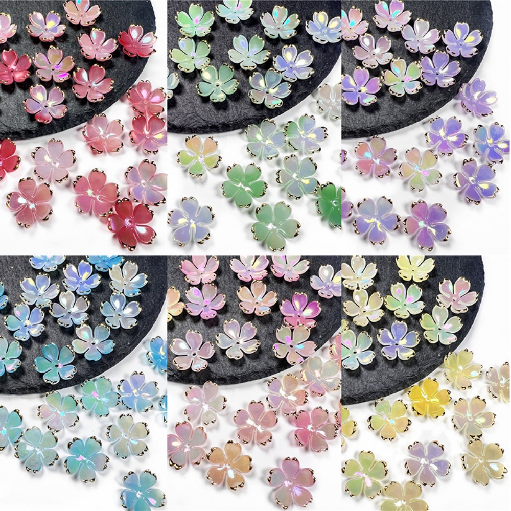 Flower Preservation Resin - 50 stuks/lot 19mm Acryl Kersenbloesem Bloem