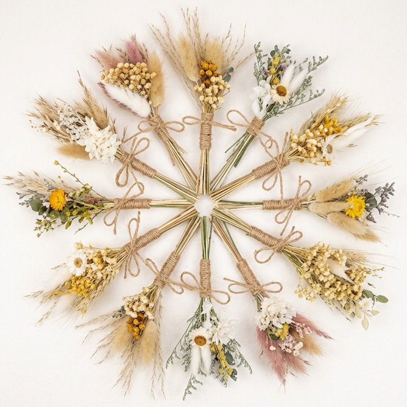 Dried Flower Bulk - Mini gedroogd bloemenboeket, natuurlijk geconserveerd voor