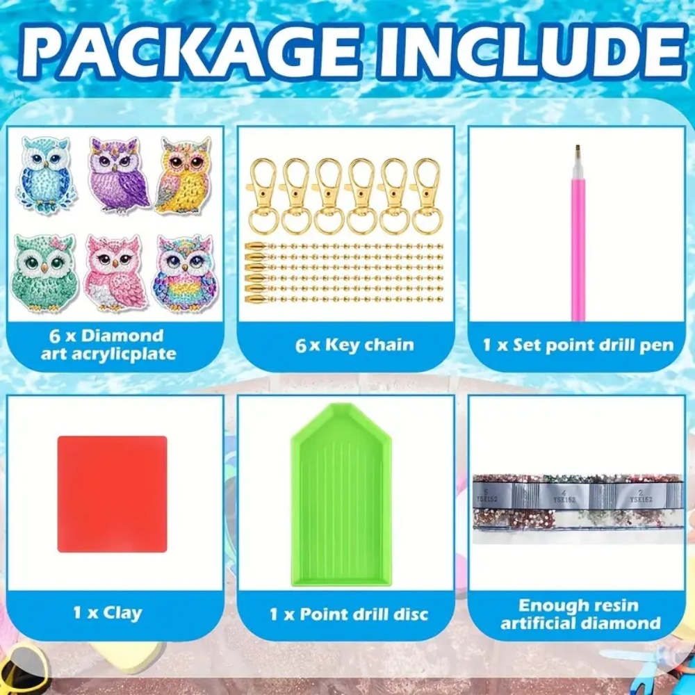 6-delig/set DIY diamanten sleu - Resin Craft Supplies recensie en prijs